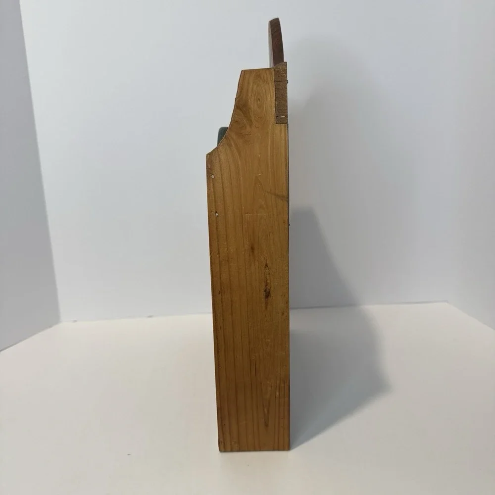 Vintage Wooden Heart Shelf Country Apple Design Grannycore 90s Kitchen Decor